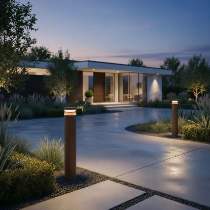 Ideal Lux - LED udendørslampe BOEING LED/14W/230V 100 cm CRI 90 IP65 brun