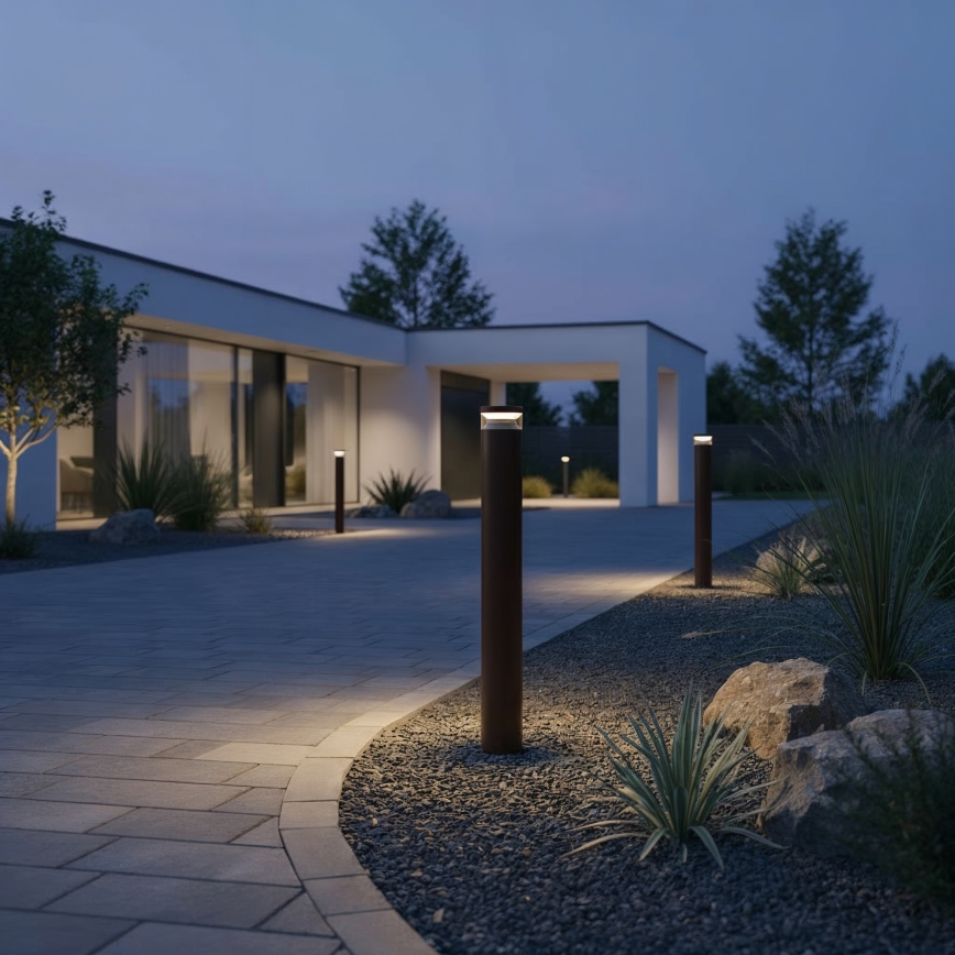 Ideal Lux - LED udendørslampe BOEING LED/14W/230V 100 cm CRI 90 IP65 brun