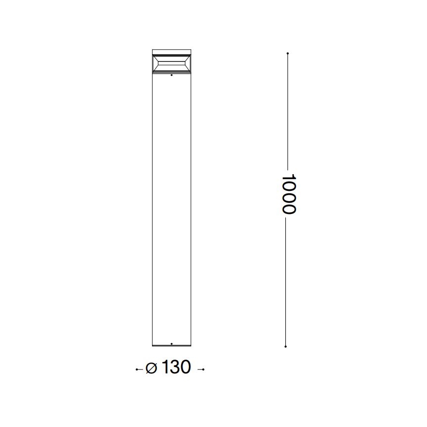 Ideal Lux - LED udendørslampe BOEING LED/14W/230V 100 cm CRI 90 IP65 sort