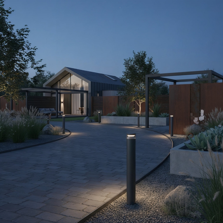 Ideal Lux - LED udendørslampe BOEING LED/14W/230V 100 cm CRI 90 IP65 sort