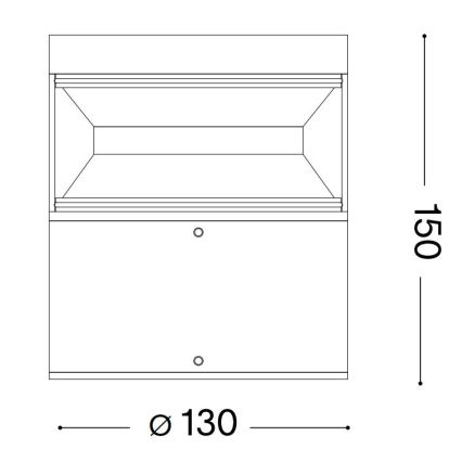 Ideal Lux - LED udendørslampe BOEING LED/14W/230V 15 cm CRI 90 IP65 sort
