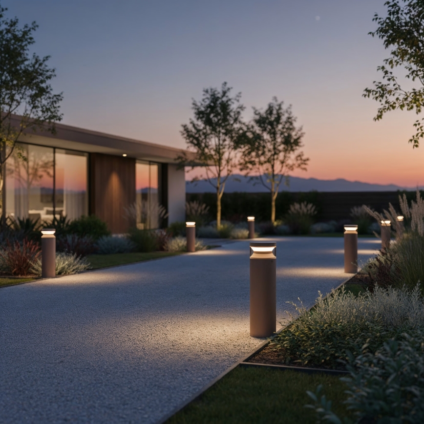 Ideal Lux - LED udendørslampe BOEING LED/14W/230V 40 cm CRI 90 IP65 brun