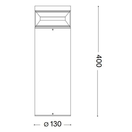 Ideal Lux - LED udendørslampe BOEING LED/14W/230V 40 cm CRI 90 IP65 sort