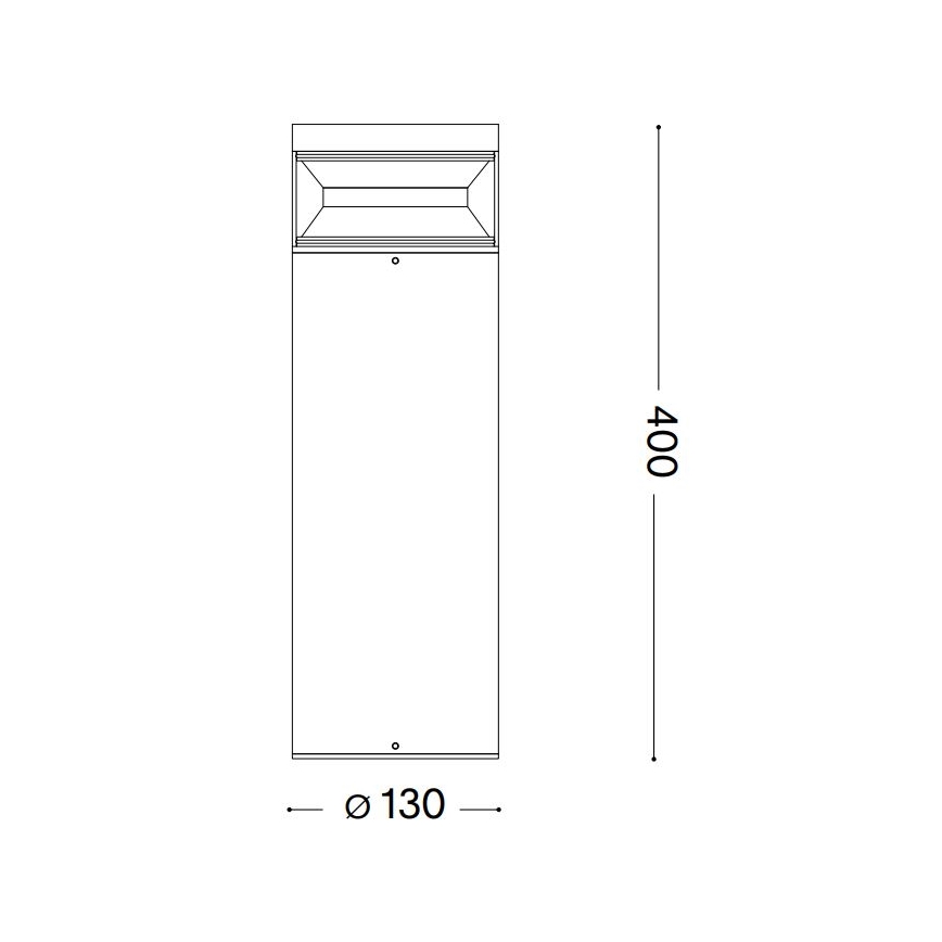 Ideal Lux - LED udendørslampe BOEING LED/14W/230V 40 cm CRI 90 IP65 sort
