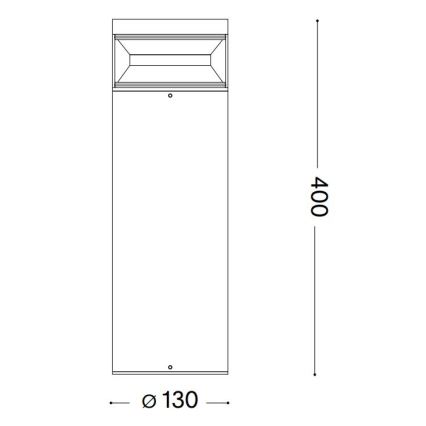 Ideal Lux - LED udendørslampe BOEING LED/14W/230V 40 cm CRI 90 IP65 sort