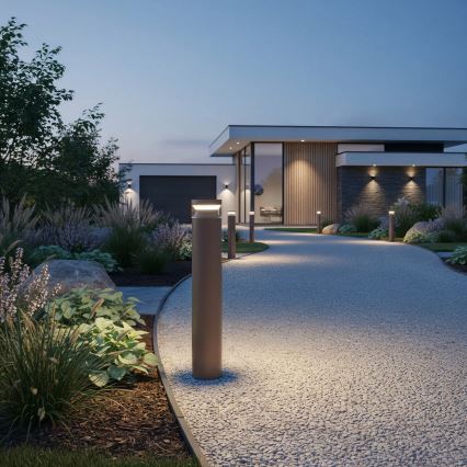 Ideal Lux - LED udendørslampe BOEING LED/14W/230V diameter 70 cm CRI 90 IP65 brun