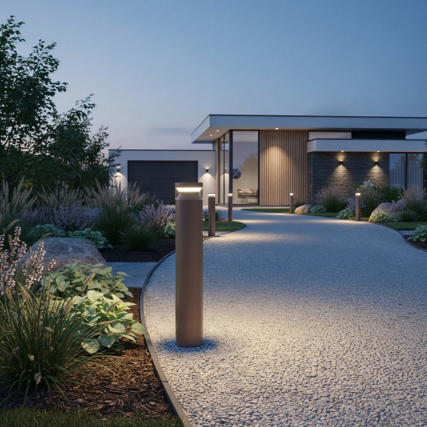 Ideal Lux - LED udendørslampe BOEING LED/14W/230V diameter 70 cm CRI 90 IP65 brun