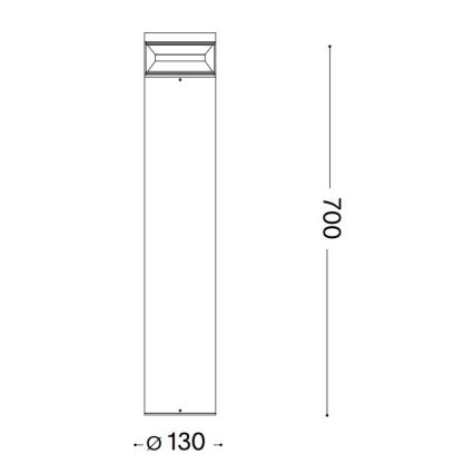 Ideal Lux - LED udendørslampe BOEING LED/14W/230V diameter 70 cm CRI 90 IP65 brun