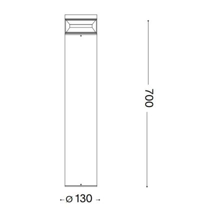 Ideal Lux - LED udendørslampe BOEING LED/14W/230V diameter 70 cm CRI 90 IP65 brun