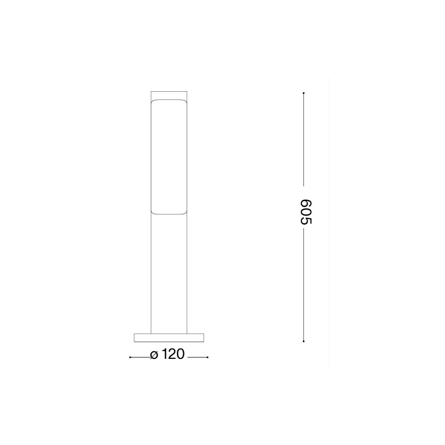 Ideal Lux - LED udendørslampe ETERE LED/9,5W/230V 3000K 60 cm CRI 90 IP44 antracit