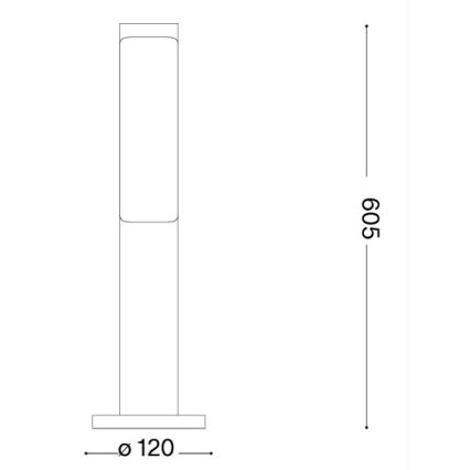 Ideal Lux - LED udendørslampe ETERE LED/9,5W/230V 3000K 60 cm CRI 90 IP44 brun