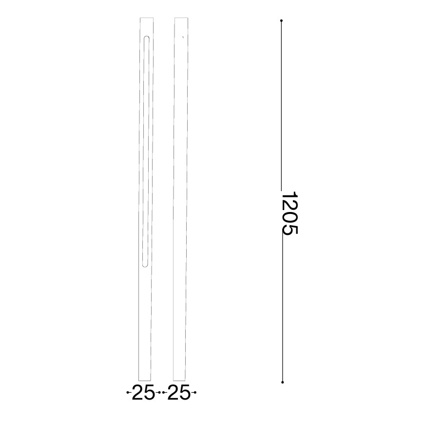 Ideal Lux - LED udendørslampe JEDI LED/19W/230V 120 cm CRI 90 IP65 brun