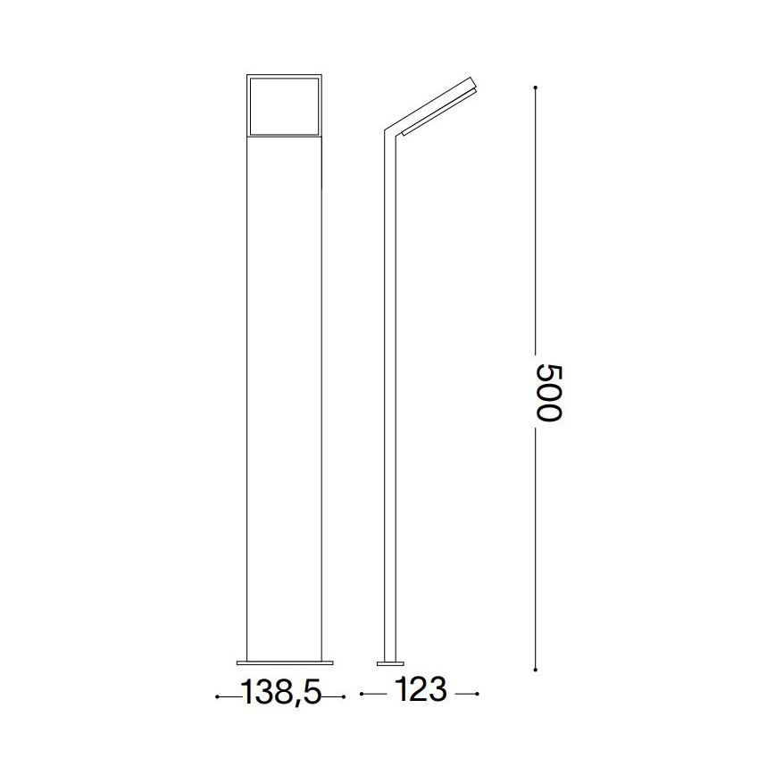 Ideal Lux - LED udendørslampe STYLE LED/8,5W/230V 4000K 50 cm CRI 90 IP54 brun