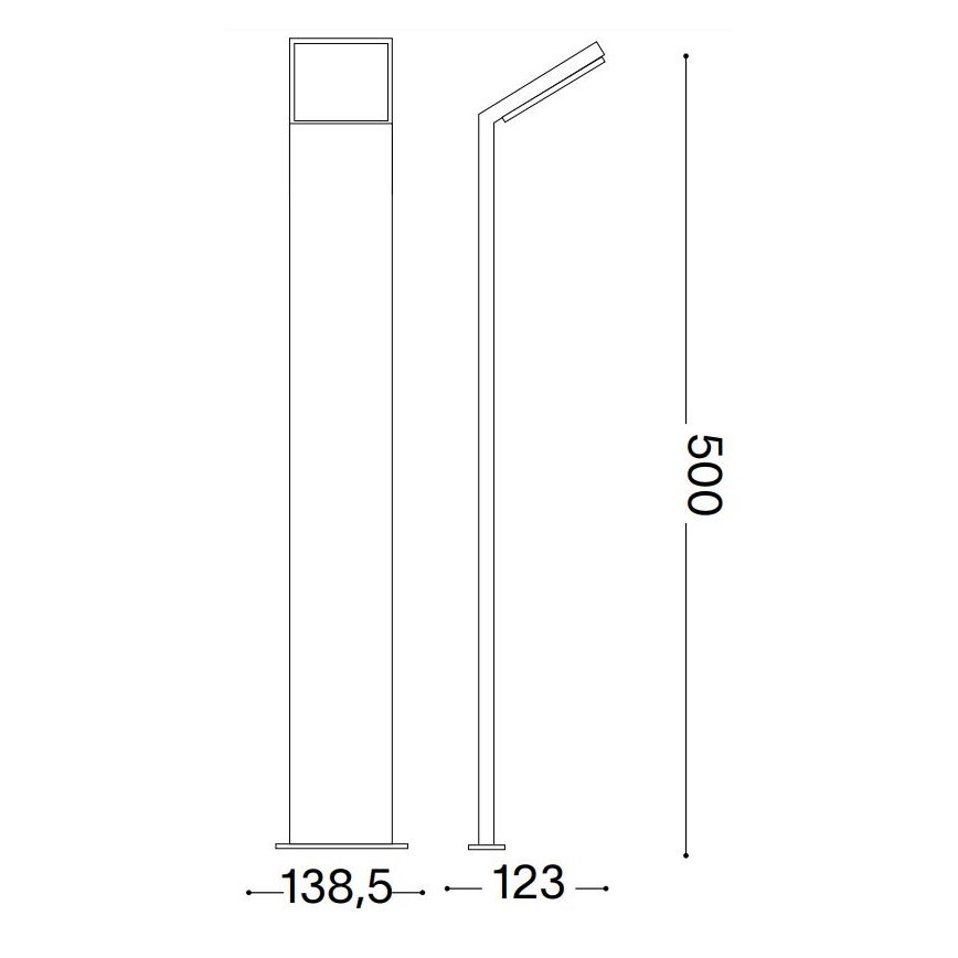 Ideal Lux - LED udendørslampe STYLE LED/8,5W/230V 3000K 50 cm CRI 90 IP54 antracit