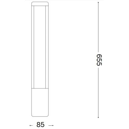 Ideal Lux - LED udendørslampe TIFONE LED/8,5W/230V 65,5 cm IP65 antracit