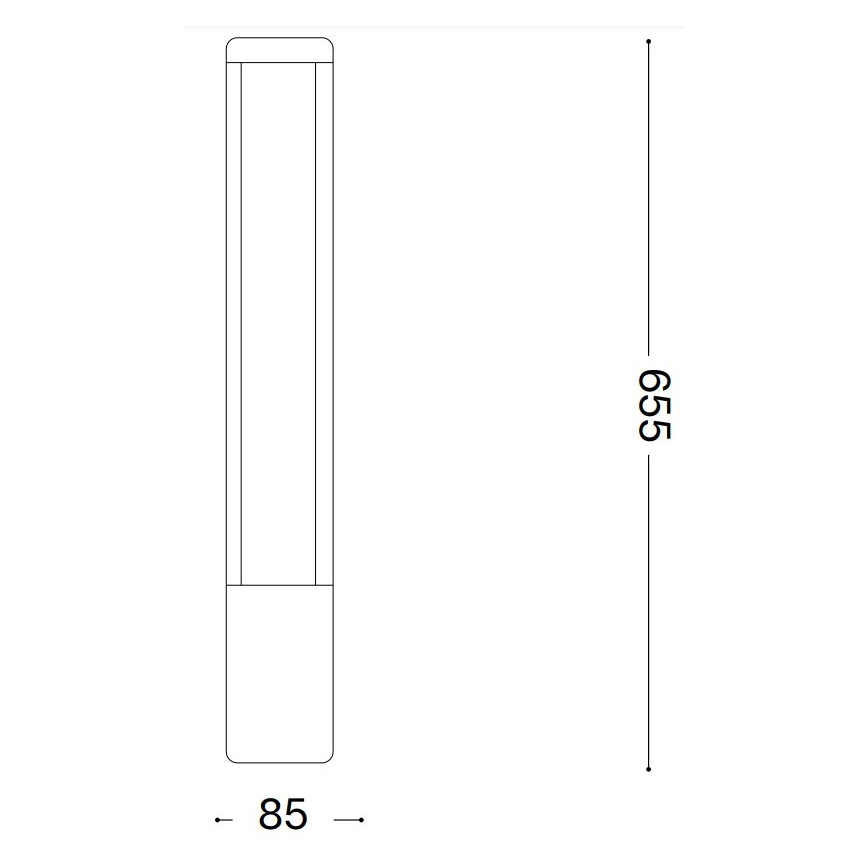 Ideal Lux - LED udendørslampe TIFONE LED/8,5W/230V 65,5 cm IP65 antracit