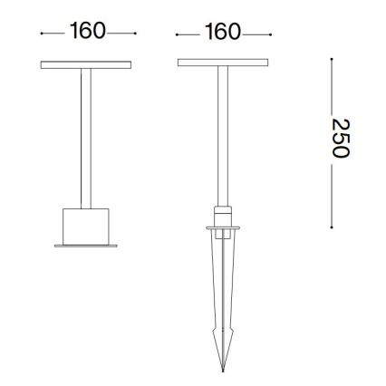 Ideal Lux - LED udendørslampe TOFFEE LED/11W/230V CRI 90 IP65 antracit