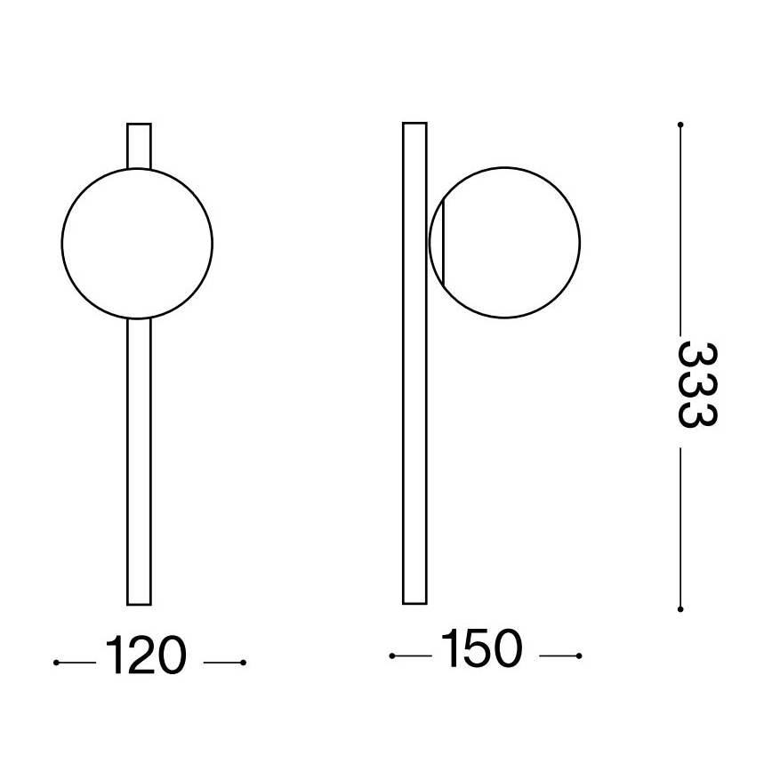 Ideal Lux - LED væglampe BINOMIO 1xG9/3W/230V guldfarvet