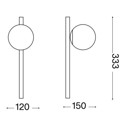 Ideal Lux - LED væglampe BINOMIO 1xG9/3W/230V hvid