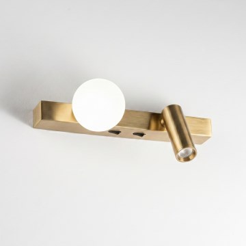 Ideal Lux - LED væglampe BINOMIO 2xLED/3W/230V CRI 90 messing
