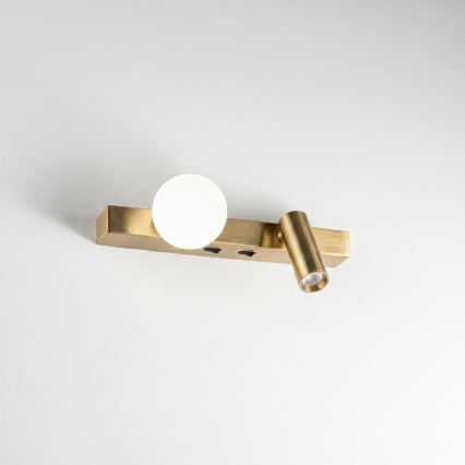 Ideal Lux - LED væglampe BINOMIO 2xLED/3W/230V CRI 90 messing