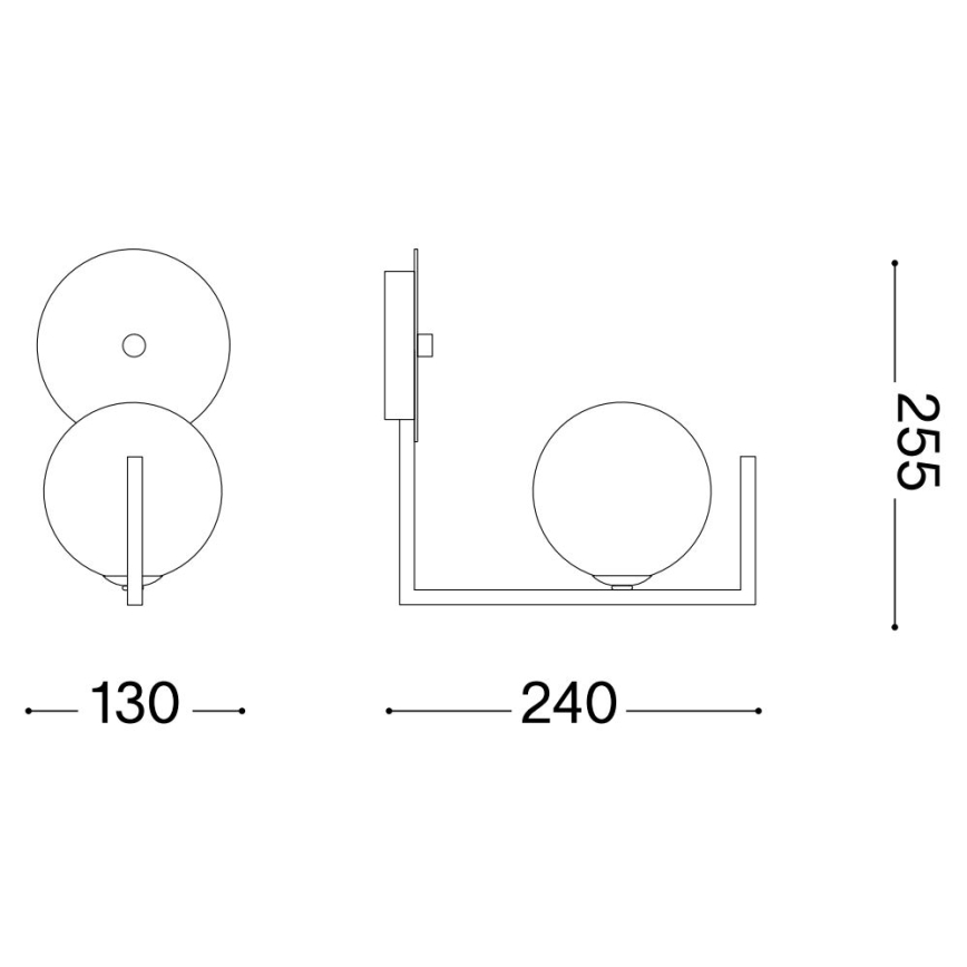 Ideal Lux - LED væglampe BIRDS 1xG9/3W/230V sort/guldfarvet