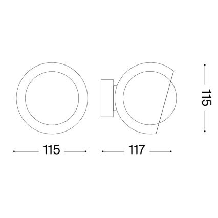 Ideal Lux - LED-væglampe BLOOM 1xG9/3W/230V sort