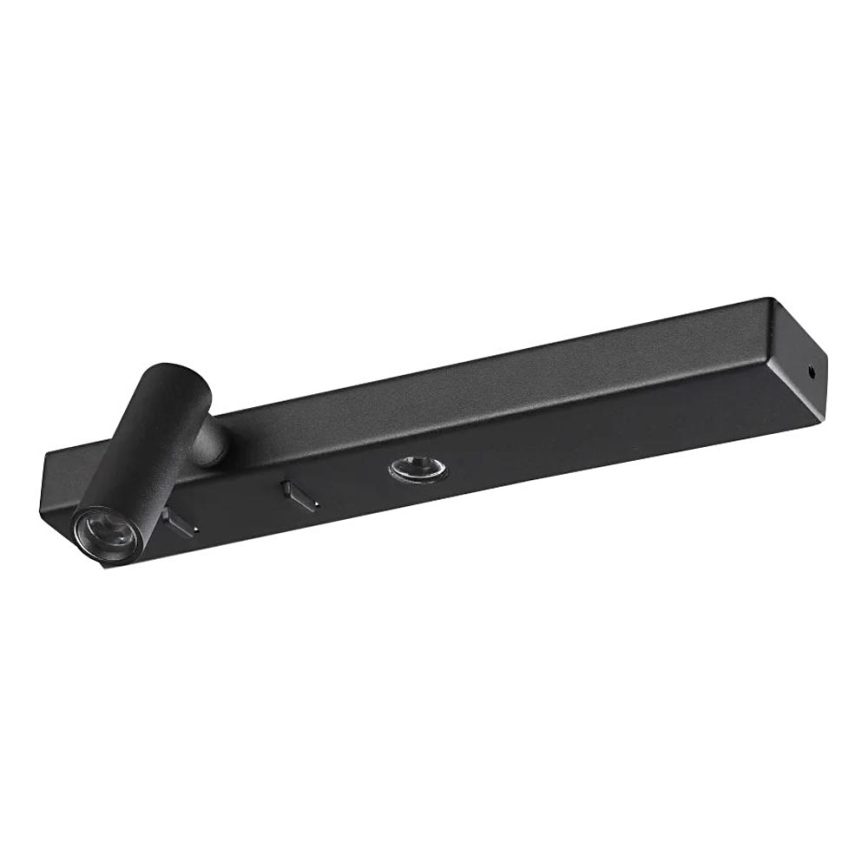 Ideal Lux - LED væglampe BONNE LED/6,5W/230V CRI 90 sort