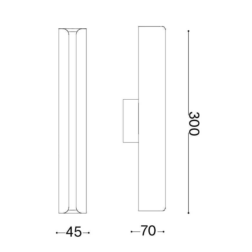 Ideal Lux - LED Væglampe DORICA LED/8,5W/230V CRI 90 grå