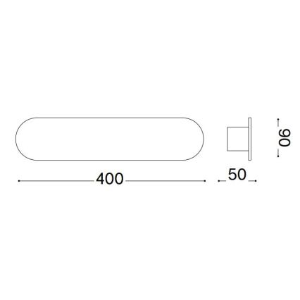 Ideal Lux - LED væglampe ECHO LED/20W/230V 40 cm CRI 90 sort