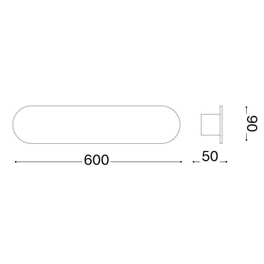 Ideal Lux - LED væglampe ECHO LED/30W/230V 60 cm CRI 90 sort
