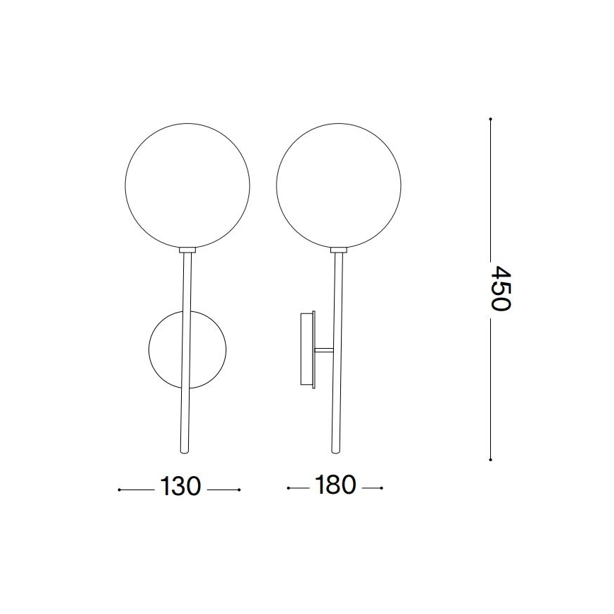 Ideal Lux - LED væglampe EQUINOXE 1xG4/2W/230V messing/røget