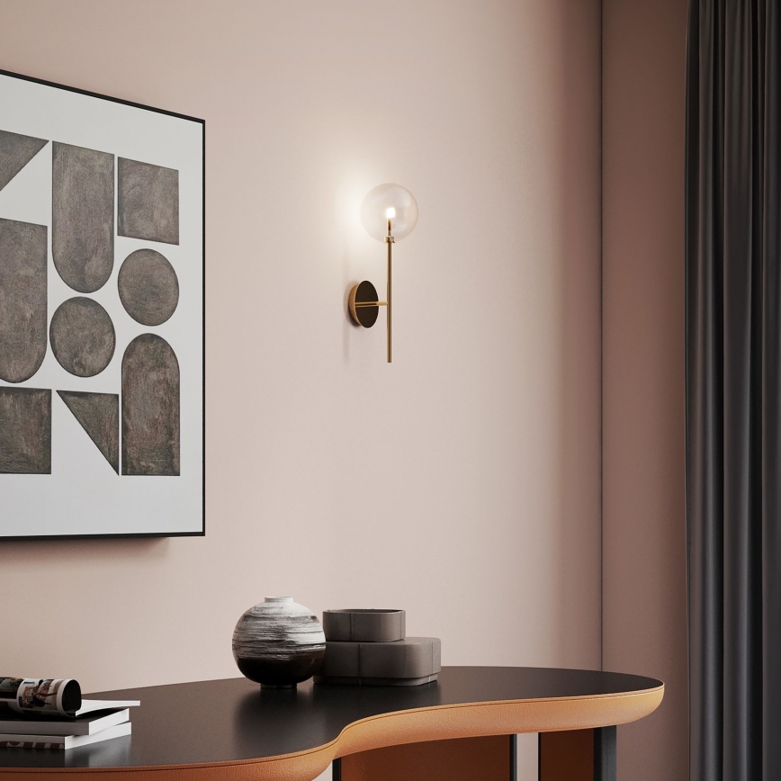 Ideal Lux - LED væglampe EQUINOXE 1xG4/2W/230V messing/transparent