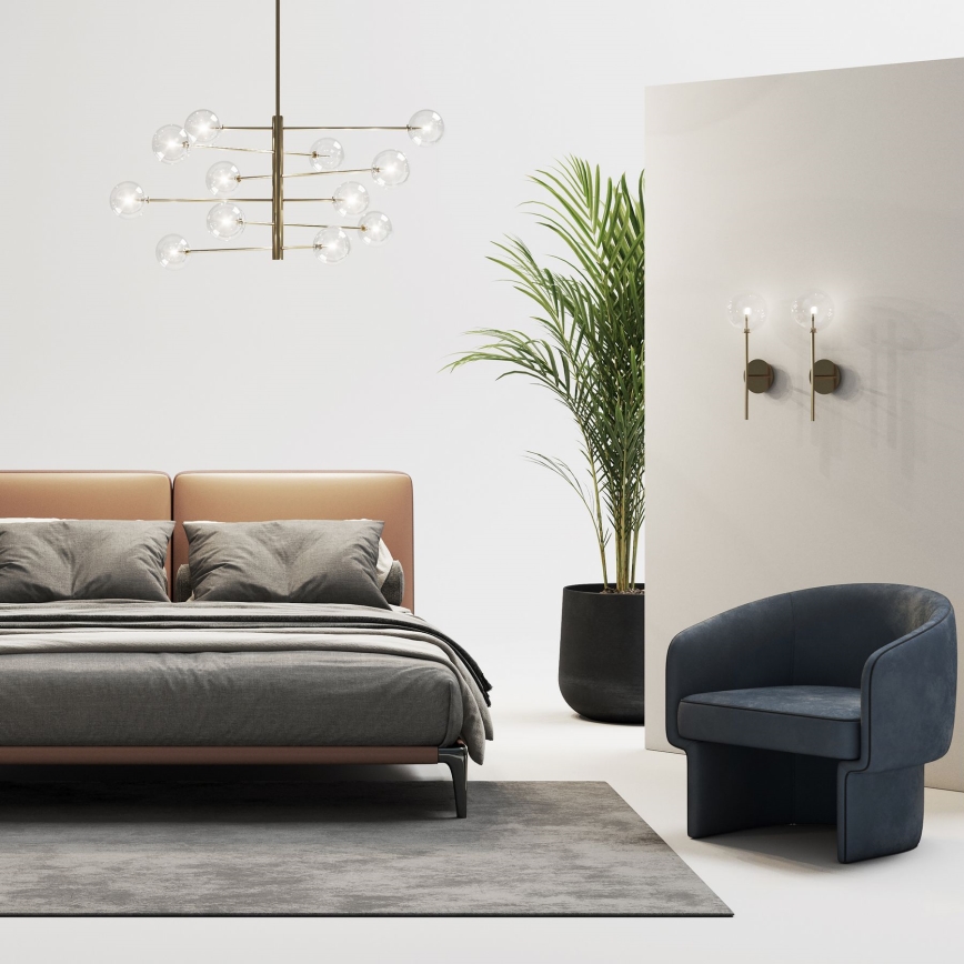 Ideal Lux - LED væglampe EQUINOXE 1xG4/2W/230V messing/transparent