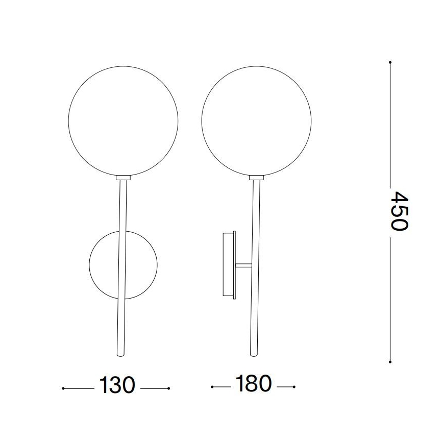 Ideal Lux - LED væglampe EQUINOXE 1xG4/2W/230V messing/transparent