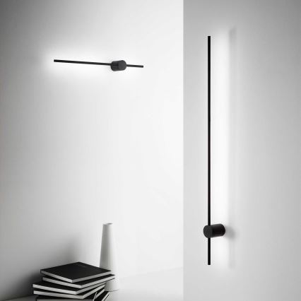 Ideal Lux - LED væglampe ESSENCE LED/12W/230V 3000K 70 cm CRI 90 sort