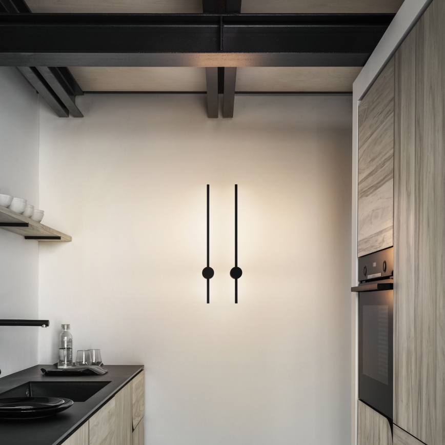 Ideal Lux - LED væglampe ESSENCE LED/12W/230V 3000K 70 cm CRI 90 sort
