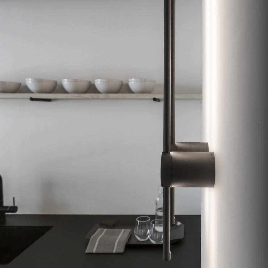 Ideal Lux - LED væglampe ESSENCE LED/12W/230V 3000K 70 cm CRI 90 sort