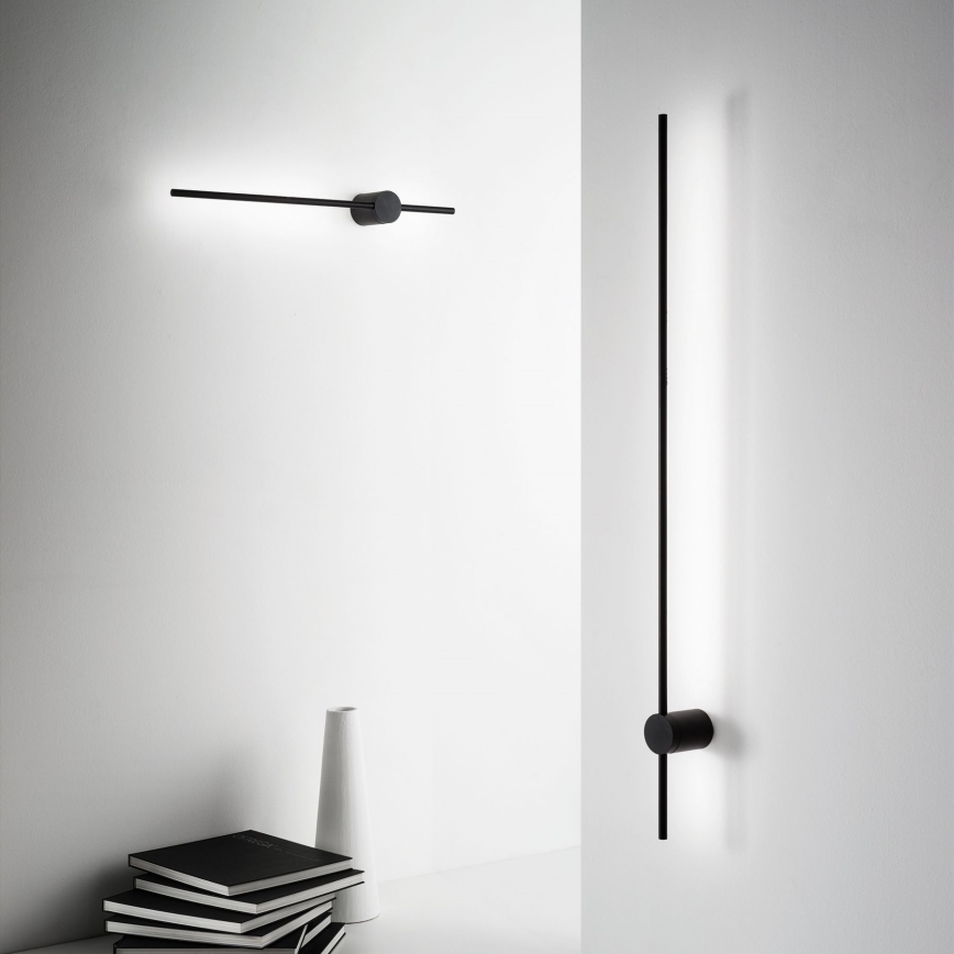 Ideal Lux - LED væglampe ESSENCE LED/12W/230V 4000K 70 cm CRI 90 sort