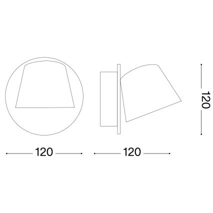 Ideal Lux - LED væglampe GIM LED/6W/230V sort