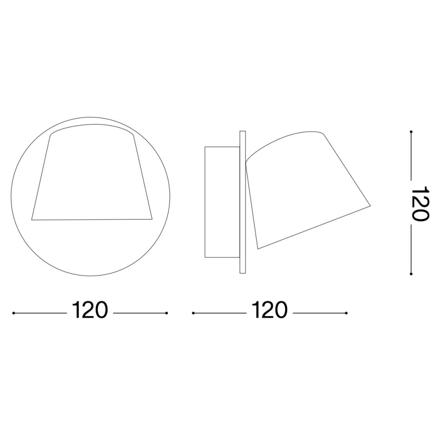 Ideal Lux - LED væglampe GIM LED/6W/230V sort