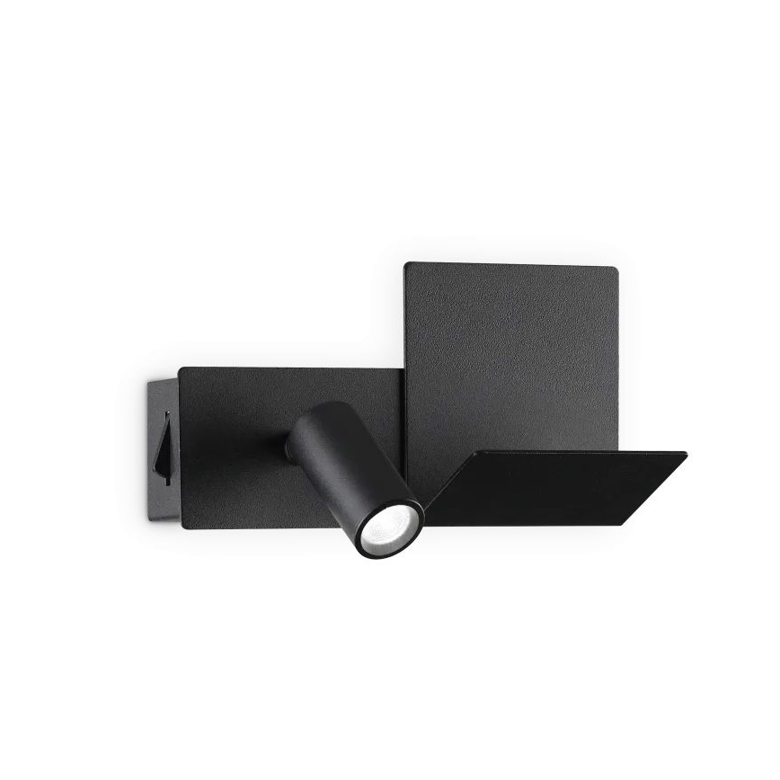 Ideal Lux - LED væglampe KOMODO LED/4,5W/230V USB CRI 90 sort