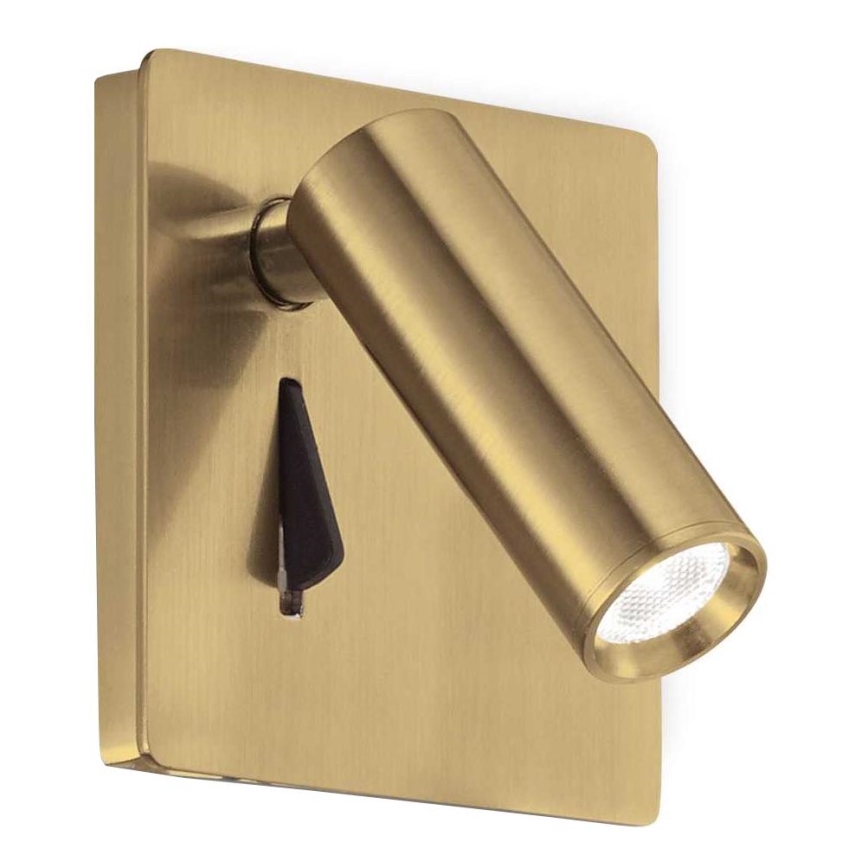 Ideal Lux - LED Væglampe med spot LITE LED/3W/230V CRI 90 messing