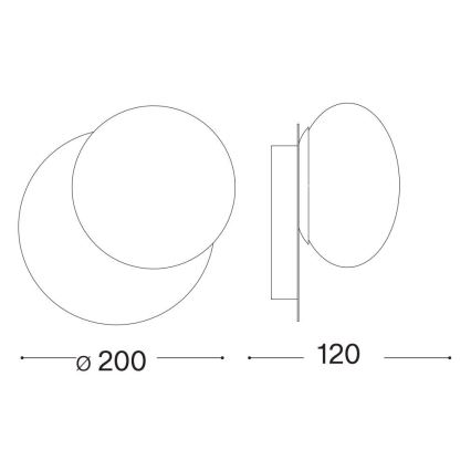 Ideal Lux - LED væglampe NINFEA 1xGX53/9W/230V guldfarvet