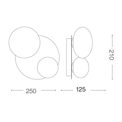 Ideal Lux - LED væglampe NINFEA 2xG9/3W/230V guldfarvet