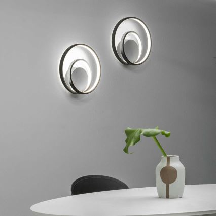 Ideal Lux - LED væglampe OZ LED/26W/230V CRI 90 sort
