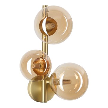 Ideal Lux - LED-væglampe PERLAGE 3xG9/3W/230V guld/røget beige