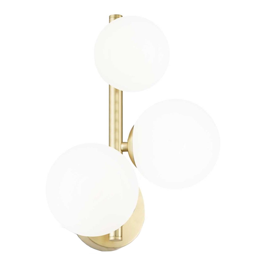 Ideal Lux - LED væglampe PERLAGE 3xG9/3W/230V guldfarvet/hvid
