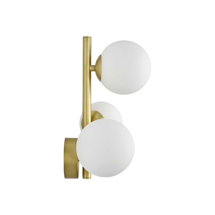 Ideal Lux - LED væglampe PERLAGE 3xG9/3W/230V guldfarvet/hvid