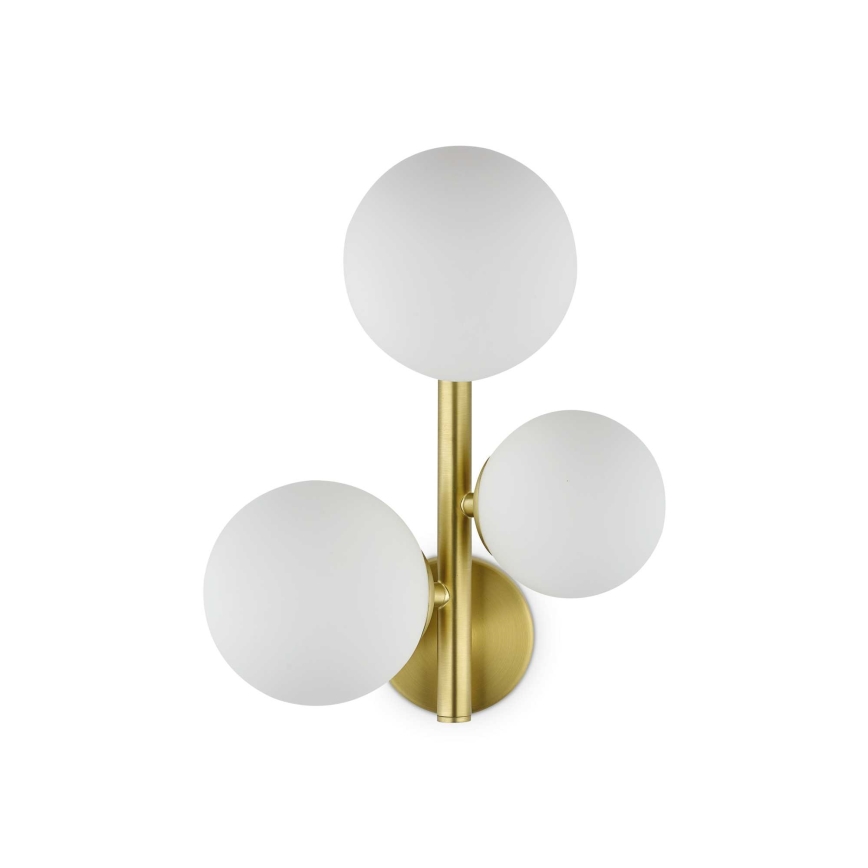 Ideal Lux - LED væglampe PERLAGE 3xG9/3W/230V guldfarvet/hvid